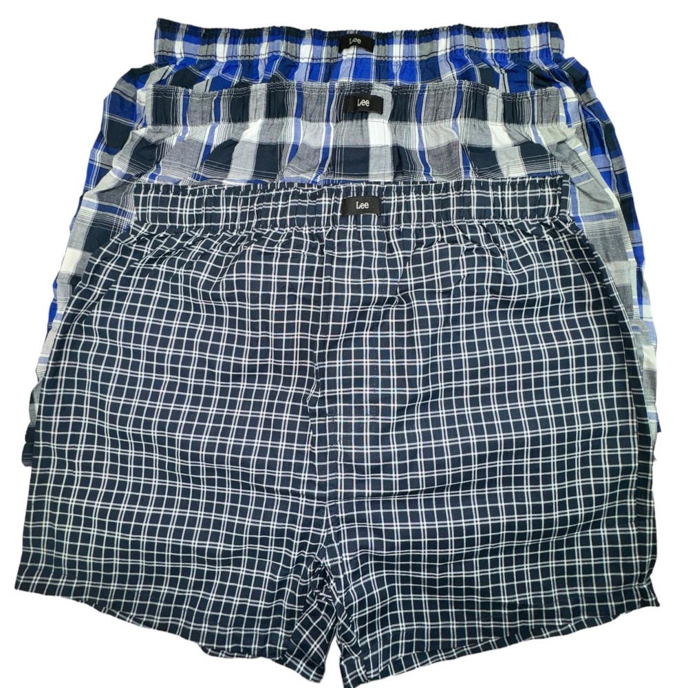 Lee Cotton Woven Boxers Trucks, 3-Pack, 100% Cotton, Sizes Small-XX-Large, Clas
